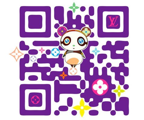 Custom QR code for Louis Vuitton from Takashi Murakami