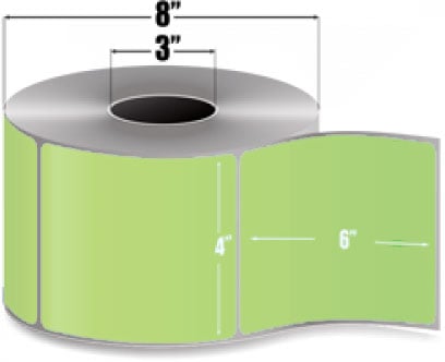 AirTrack® ATTFC-4-6-1000-GR-R Barcode Label