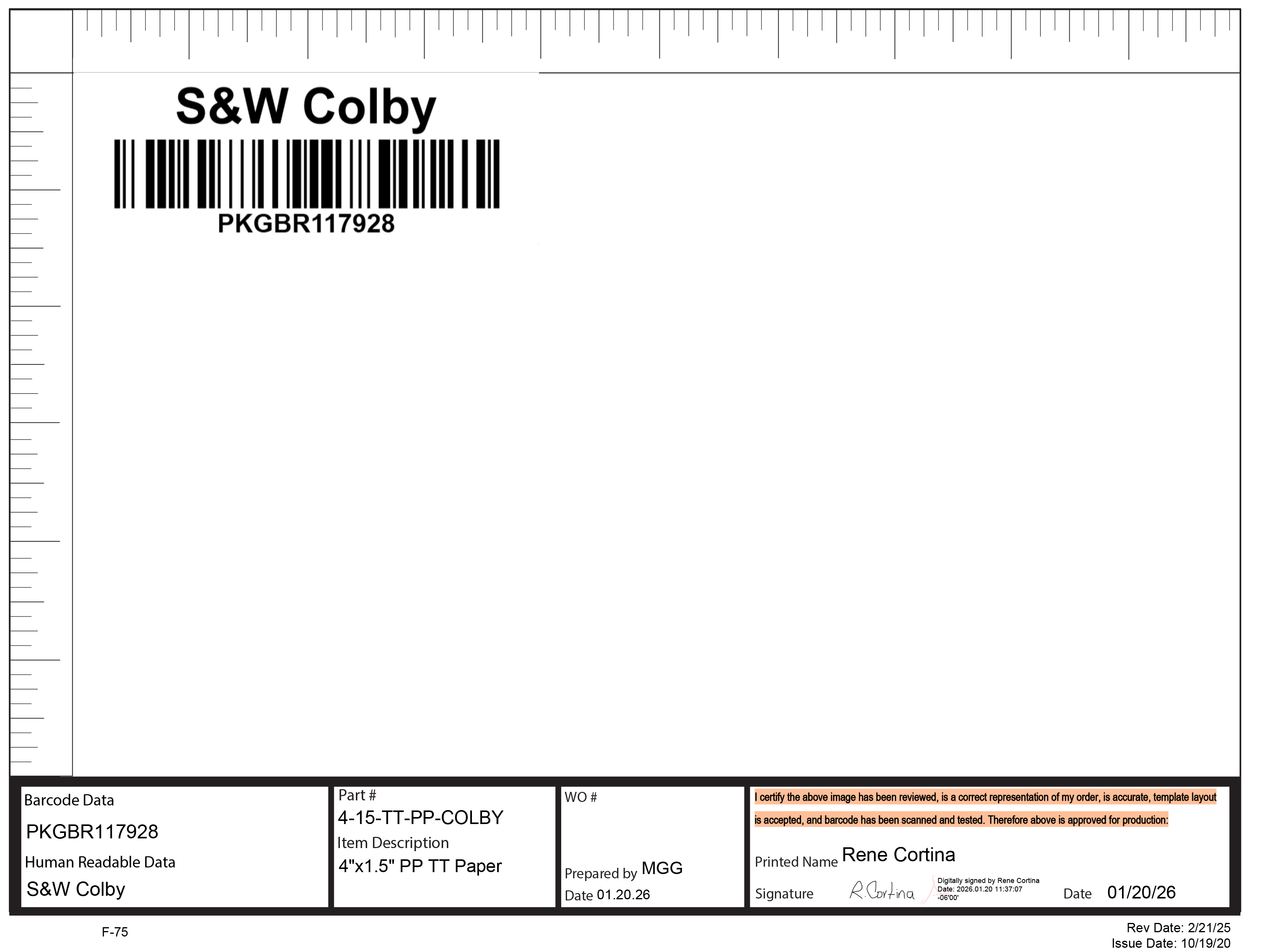 BCI 15-4-TT-PP-COLBY Labels