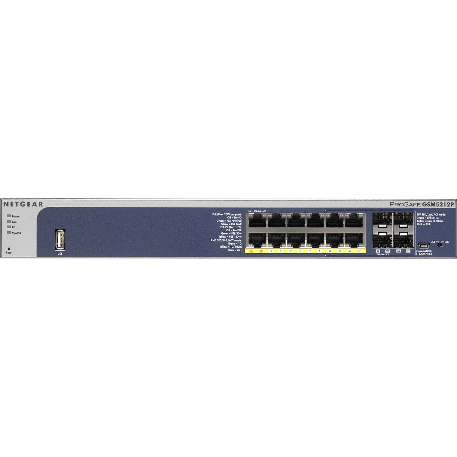 NETGEAR GSM5212P-100NES Data Networking
