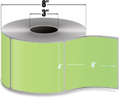 AirTrack® ATTFL-4-6-1000-GR-R Barcode Label