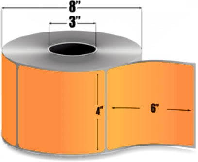 AirTrack® ATTFL-4-6-1000-OR-R Barcode Label