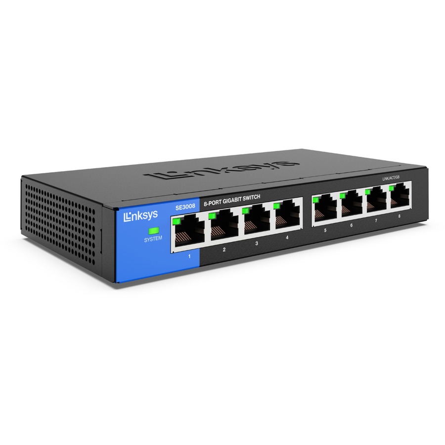 Linksys 8-Port Gigabit Ethernet Switch - 8 Ports - Gigabit Ethernet - 10/100/1000Base-T - 2 Layer Supported - Twisted Pair - Wall Mountable - 1 Year Limited Warranty Linksys 8-Port Gigabit Ethernet Switch - 8 Ports - Gigabit Ethernet - 10/100/1000Base-T - 2 Layer Supported - Twisted Pair - Wall Mountable - 1 Year Limited Warranty