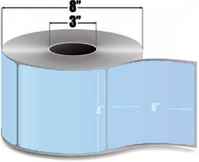 AirTrack® ATTFC-4-6-1000-BL-R Barcode Label