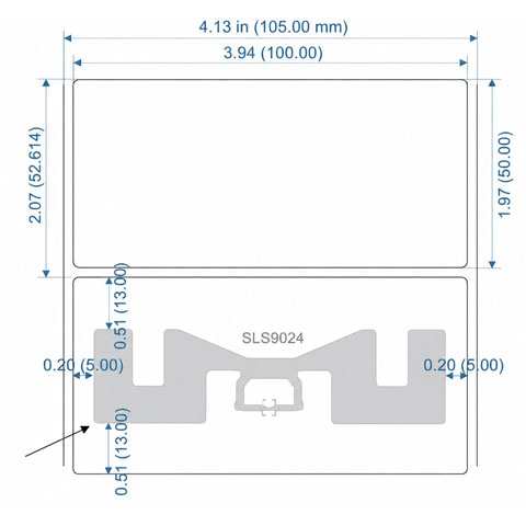 SLS RFID 10020302-9024-M730-SLS RFID Label