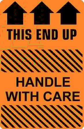 Caution CA28 Shipping Labels