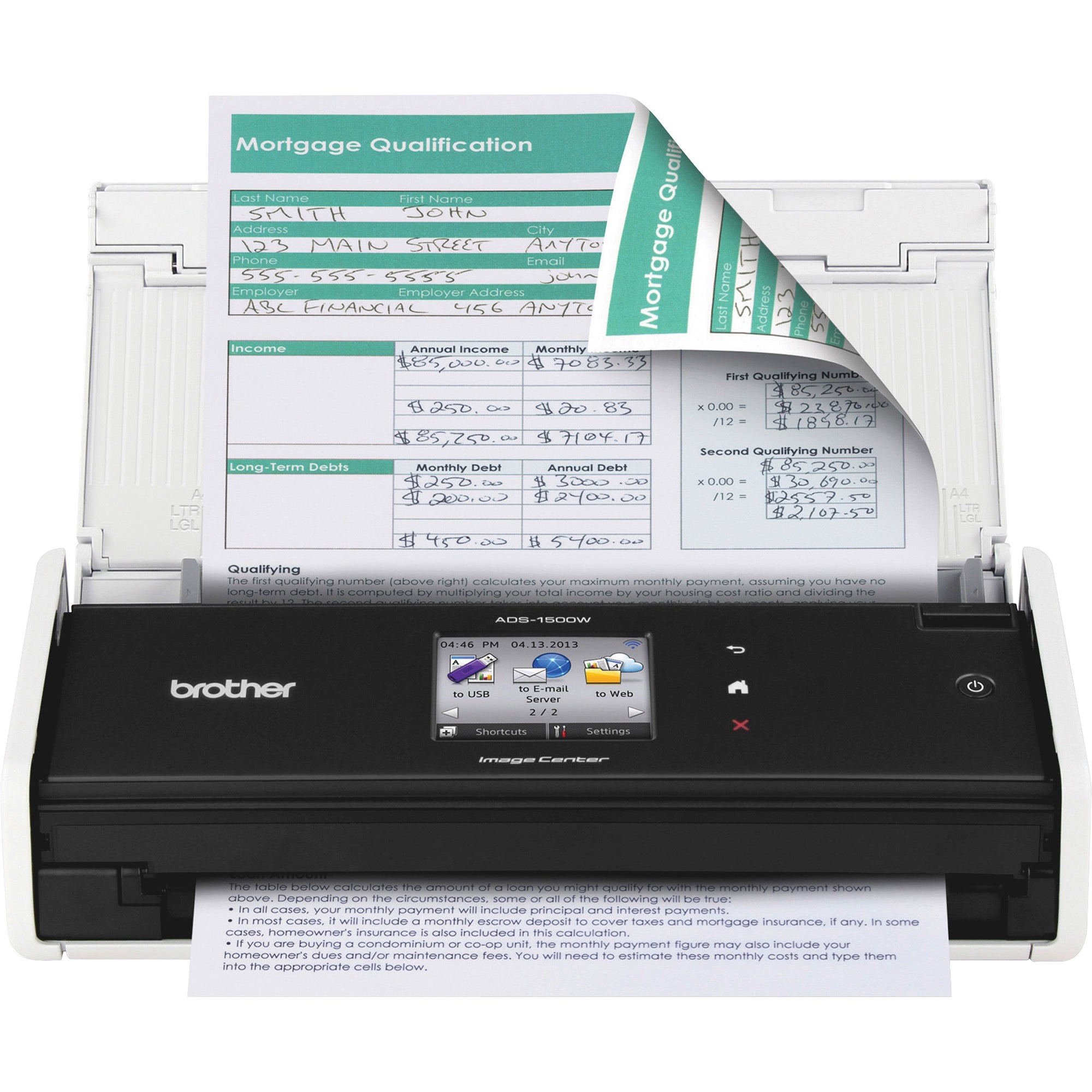 Brother ADS-1500W Document Scanner
