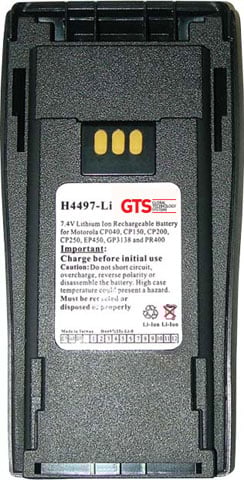 Global Technology Systems H4497-LI Battery