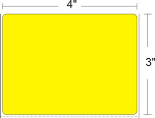 AirTrack® AiRFC-4-3-1900-YL Barcode Label