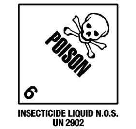 Warning Insecticide Liq. Shipping Labels