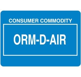 Other Regulated Material ORM-D-AIR Shipping Labels