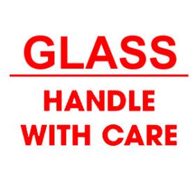 Packing Glass Handle With Care Shipping Labels