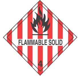 Warning Flammable Solid Shipping Labels