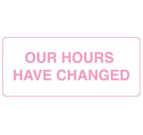 BCI WINDOW-CLEAR-HOURS-500 Labels