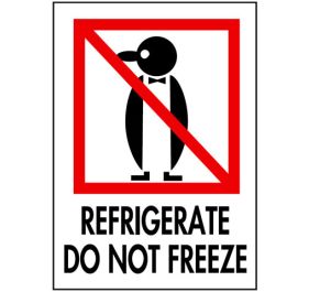 Packing Refrigerate Do Not Freeze Shipping Labels