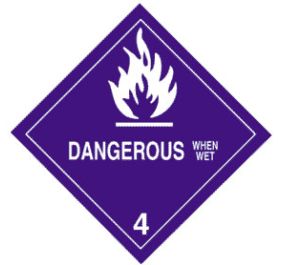 Warning Dangerous When Wet Shipping Labels