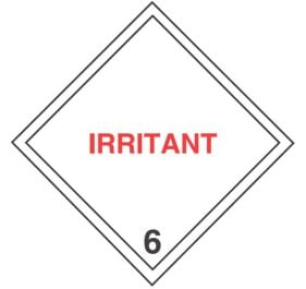 Warning Irritant Shipping Labels