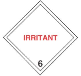 Warning Irritant Shipping Labels