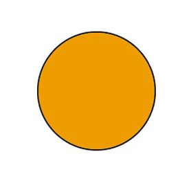 Circle Orange Shipping Labels