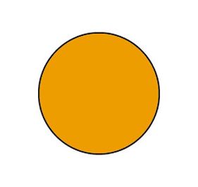 Circle Orange Shipping Labels