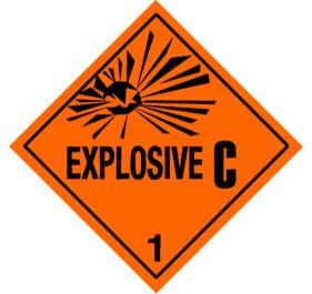 Warning Explosive 1.3C Shipping Labels
