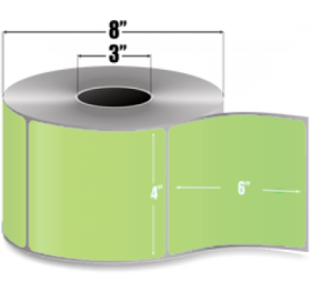 AirTrack® ATTFL-4-6-1000-GR-R Barcode Label