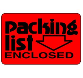 Caution Packing List Enclosed Shipping Labels