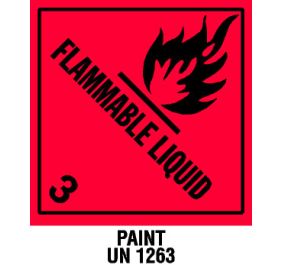 Warning Flammable Liquid with Note Shipping Labels