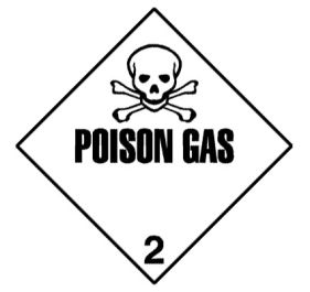 Warning Poison Gas Shipping Labels