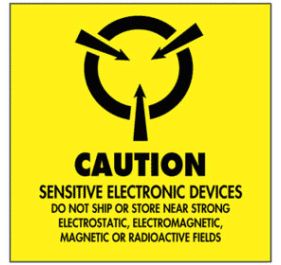 Warning Caution - Sensitive Electronic Devices Shipping Labels