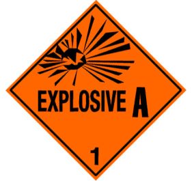 Warning Explosive 1.1A Shipping Labels
