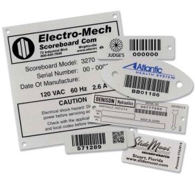 BCI Metal Bar Code Nameplates Barcode Label