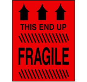 Caution Fragile - This End Up Shipping Labels