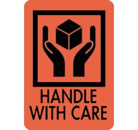 Caution Handle With Care Shipping Labels