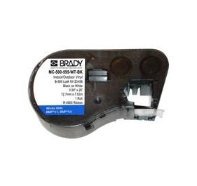 Brady MC-500-595-WT-BK Barcode Label