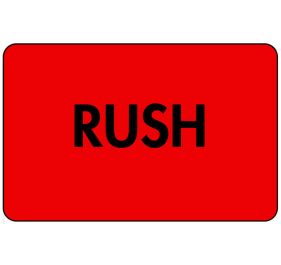 Caution Rush Shipping Labels