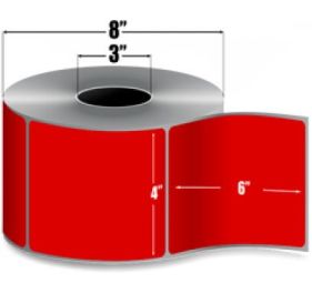 Intermec E07267-PMS WARM RED Barcode Label