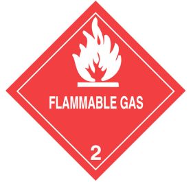 Warning Flammable Gas Shipping Labels