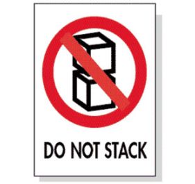 Packing Do Not Stack Shipping Labels