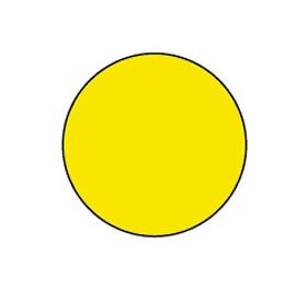 Circle Yellow Shipping Labels