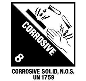 Warning Corrosive Shipping Labels