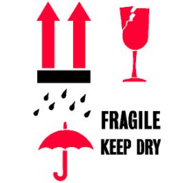 Packing International Fragile Keep Dry Shipping Labels