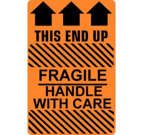 Caution Fragile Handle With Care - This End Up Shipping Labels