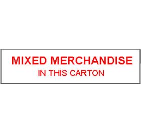 Packing Mixed Merchandise Shipping Labels