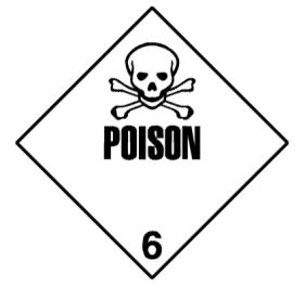 Warning Poison Shipping Labels