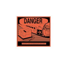 Packing Danger - Do Not Load In Passenger Aircraft Shipping Labels