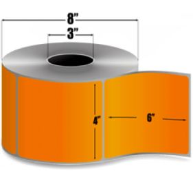 BCI 4x6TT-P-FL-151 Orange Labels