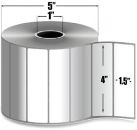 BCI 4x1.5 TT-P 1\"core-Roll Labels