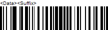 1D barcode of Symbol LS2208 data suffix configuration option