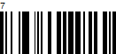 1D barcode of the LS2208 7 option configuration